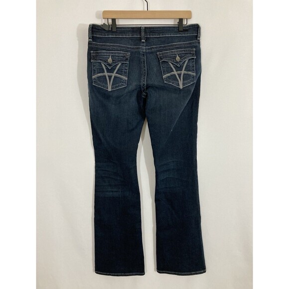 Kut From The Kloth Natalie Jeans 12 Blue Denim High Rise Bootcut Flap Pockets - Picture 2 of 14